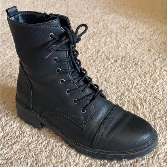 Universal Thread Shoes - Black Combat Boots